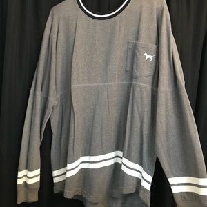 VS Pink ♡ Gray Crewneck